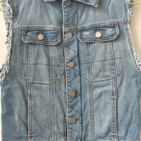 ZADIG & VOLTAIRE ‘LIFE IS GREAT’ STUDDED EMBROIDERED SKULL DENIM VEST, SIZE S - Picture 2 of 11